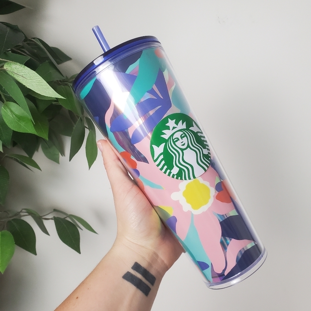Starbucks Venti 24 oz Tumbler Floral